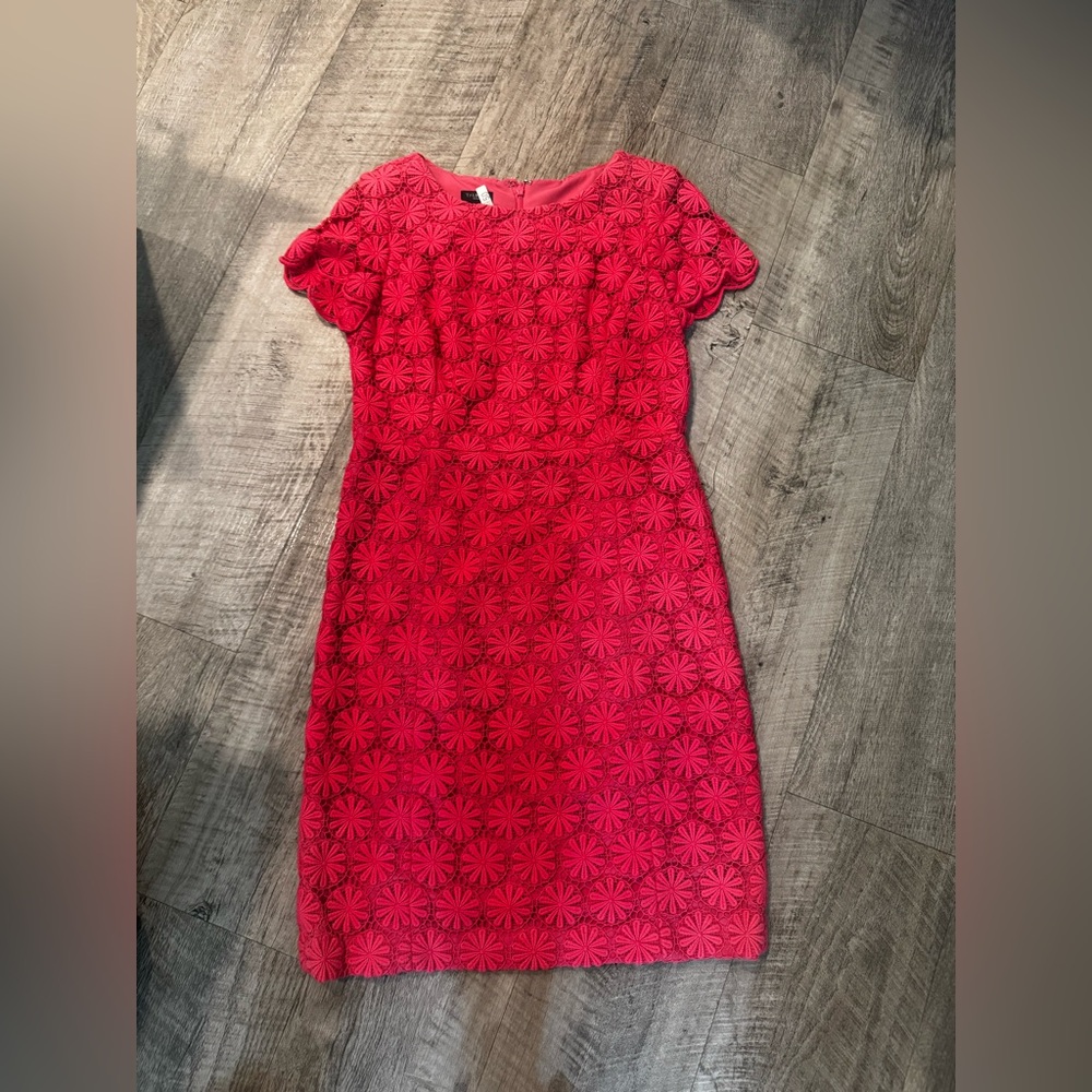 Elegant Fuchsia Floral Dress